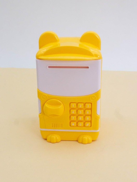 Копилка-сейф "Cute animal", yellow (14x8 см) 