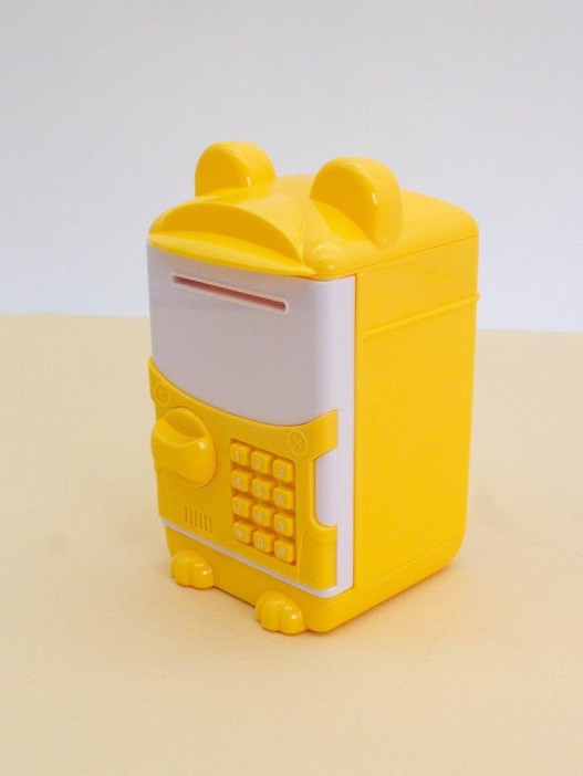 Копилка-сейф "Cute animal", yellow (14x8 см) 