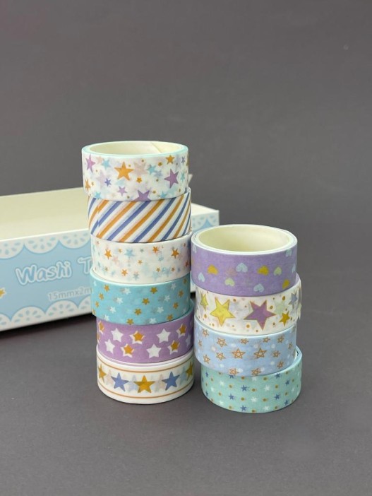 Набор декоративного скотча 10 шт. &quot;Stars&quot; , mix (1.5см*2м) 