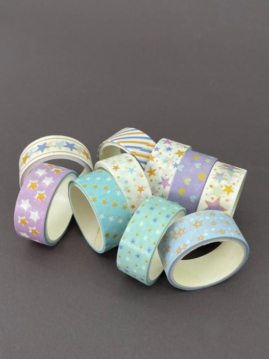 Набор декоративного скотча 10 шт. &quot;Stars&quot; , mix (1.5см*2м) 