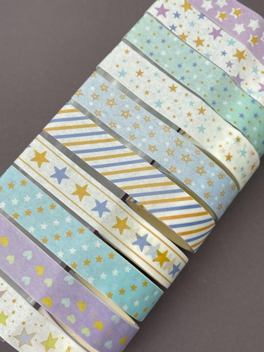 Набор декоративного скотча 10 шт. &quot;Stars&quot; , mix (1.5см*2м) 