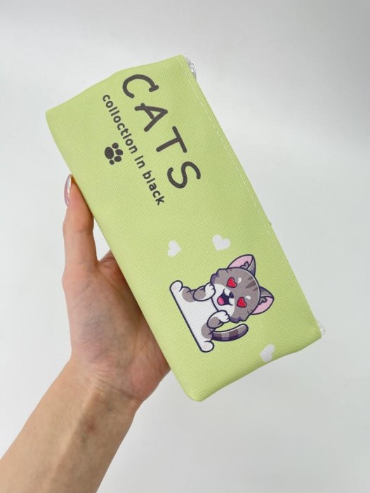 Пенал &quot;Cats collection&quot;, green 