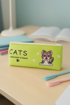 Пенал "Cats collection", green