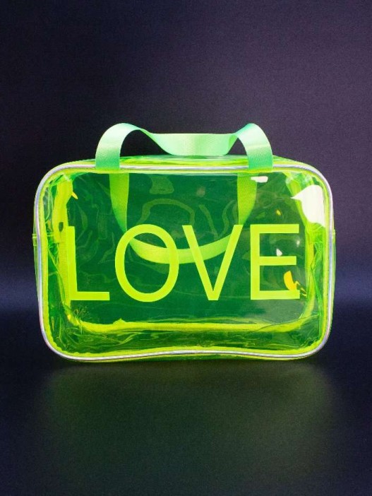 Дорожная косметичка &quot;LOVE&quot; yellow, 30*20*11 см 