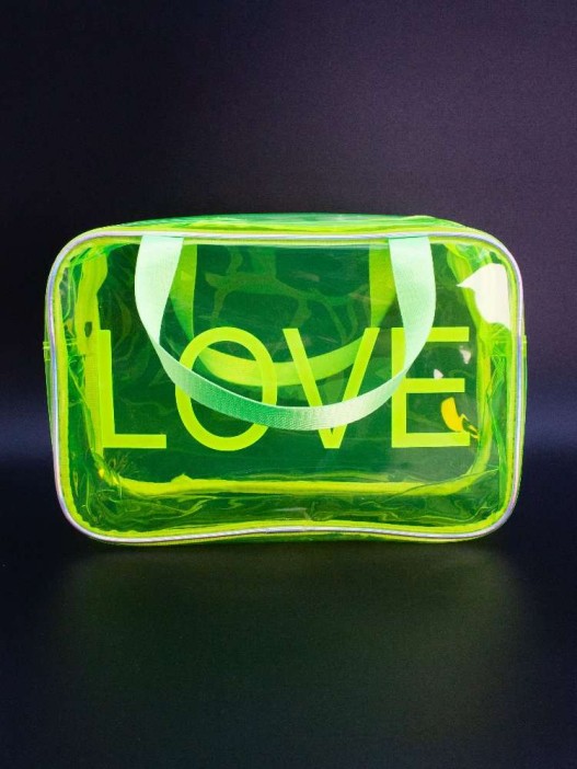 Дорожная косметичка &quot;LOVE&quot; yellow, 30*20*11 см 