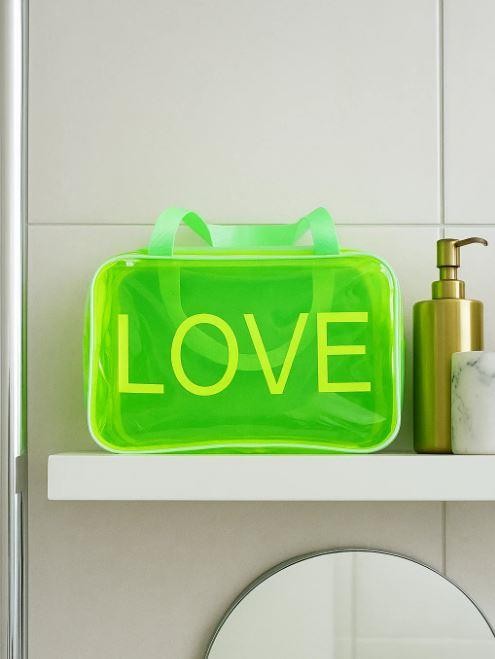 Дорожная косметичка &quot;LOVE&quot; yellow, 30*20*11 см 