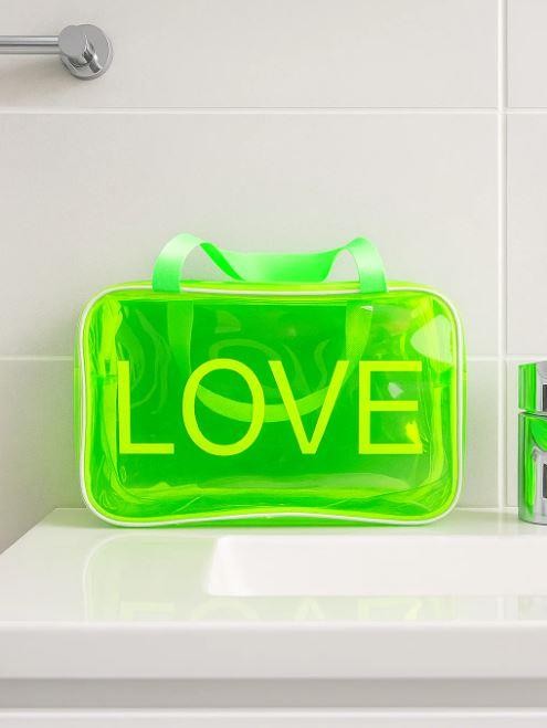 Дорожная косметичка &quot;LOVE&quot; yellow, 30*20*11 см 
