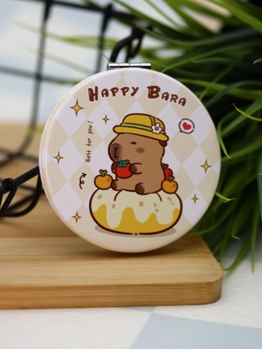 Зеркало раскладное "HappyBara", тыква (7*7 см) 