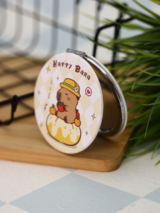 Зеркало раскладное "HappyBara", тыква (7*7 см) 