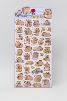 Наклейки объемные "Wind-up capybara" (20,5*9 см)