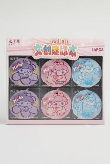 Блокнот на кольце "Kirby flower", mix (7х7 см), шоу-бокс 24 шт.