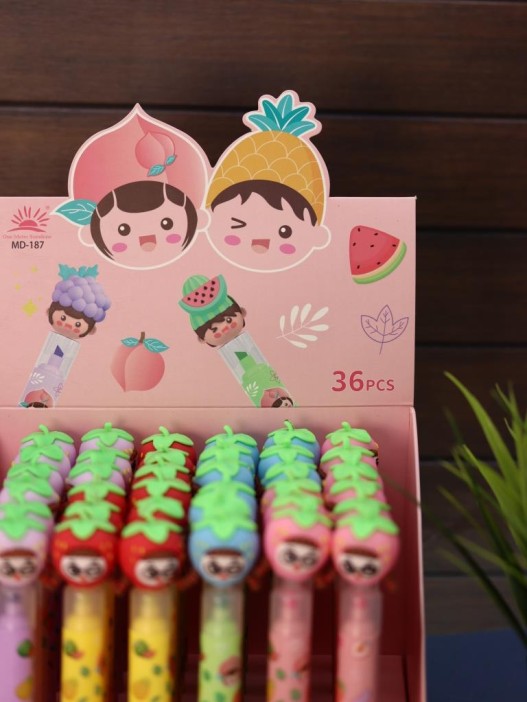 Маркер текстовыделитель 3 в 1 "Girl strawberry head" 