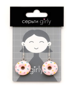 Серьги акриловые GIRLY &quot;Tasty donut&quot;