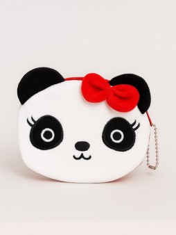 Кошелёк плюшевый "Beautiful Panda", white (10*11 см)