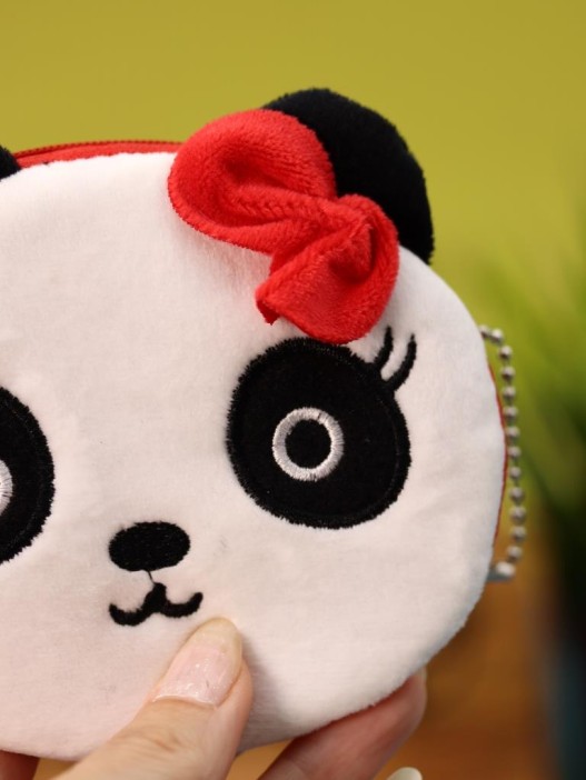 Кошелёк плюшевый &quot;Beautiful Panda&quot;, white (10*11 см) 