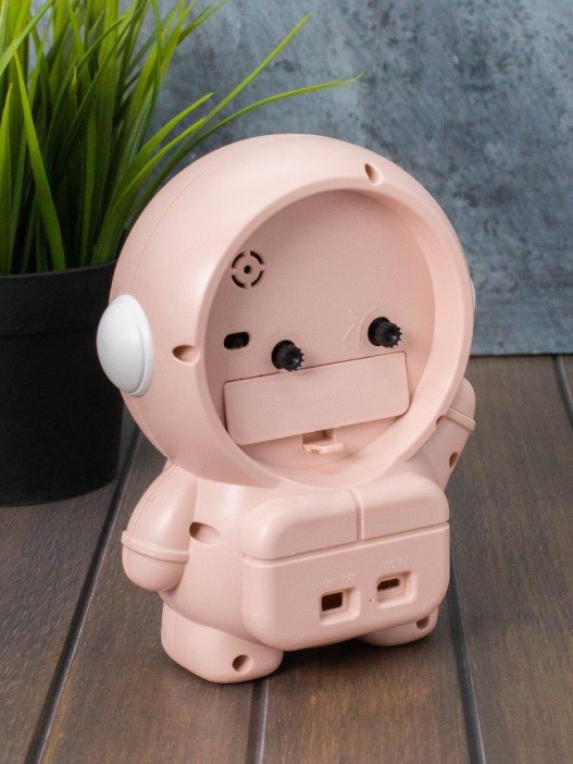 Часы-будильник «Cheerful cosmonaut», pink 