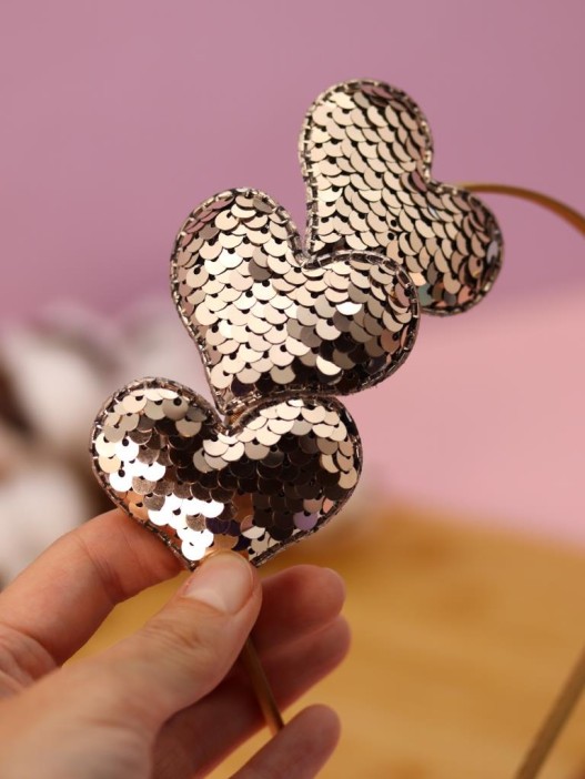 Ободок для волос GIRLY &quot;Heart of gold&quot;, gold 