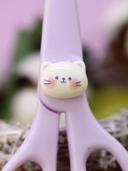 Безопасные ножницы "Котик-друг", фиолетовые 