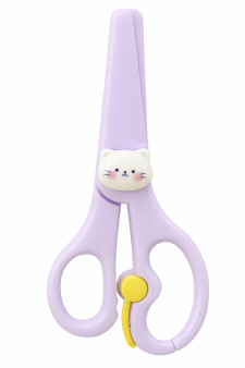 Безопасные ножницы "Котик-друг", фиолетовые