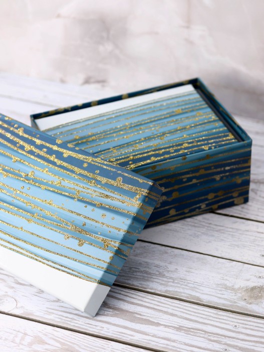 Набор подарочных коробок 3 в 1 «Golden lines», 18*12*7-21*14*8.5-23*16*9.5 