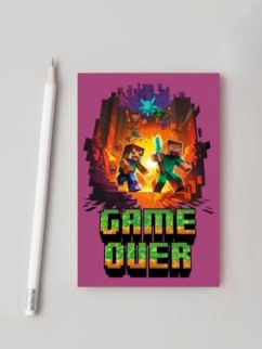 Блокнот А7 &quot;My Game-2&quot;, клетка, 40 л, на скрепке, обл. 200 гр/м2 (65*98 мм)