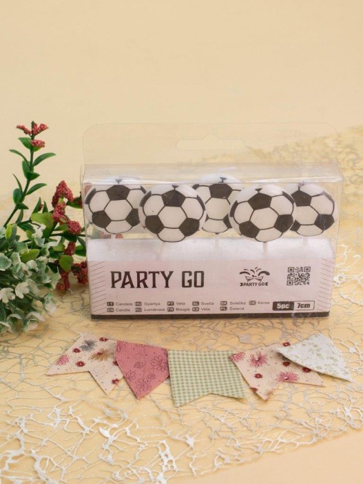 Набор свечей 5 шт. &quot;Football&quot;, (7 см) 