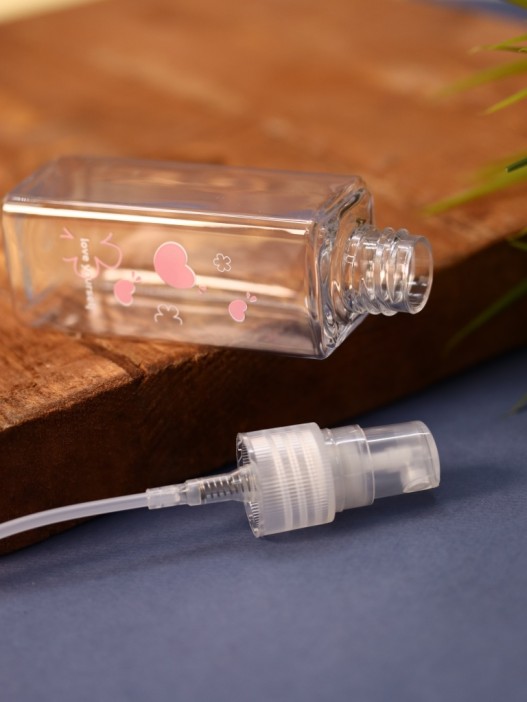 Дорожная бутылочка "Сердце", розовая (50мл) 