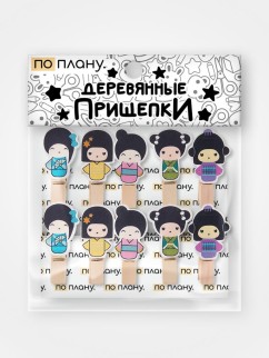 Прищепки ПО ПЛАНУ. "Mini geisha", mix color