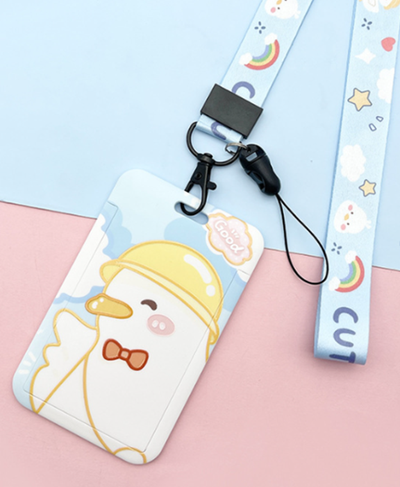 Футляр для карт на ленте &quot;Happy day&quot;, yellow hat 