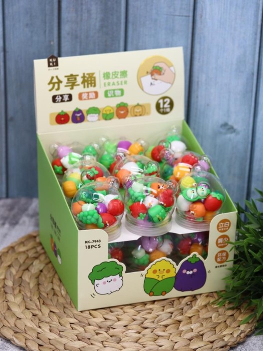 Набор ластиков &quot;Vegetables&quot;, mix 