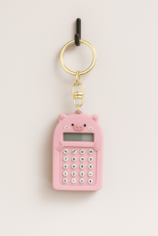 Брелок-калькулятор "Pig", pink