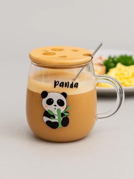 Кружка "Glass Panda eating", (400 мл) 