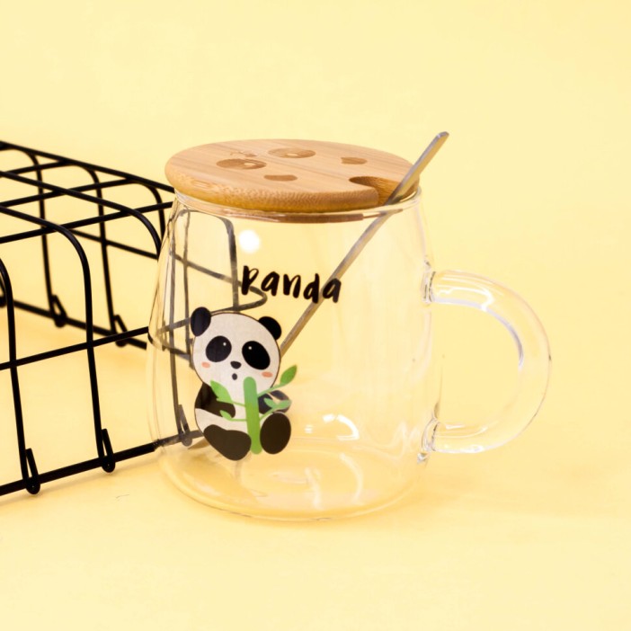 Кружка "Glass Panda eating", (400 мл) 