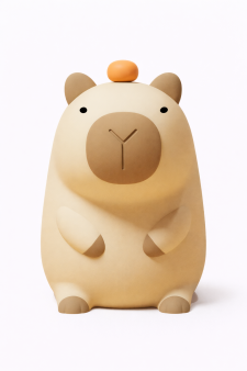Ночник "Capybara orange", коричневый (13*8.6*7.2 см)