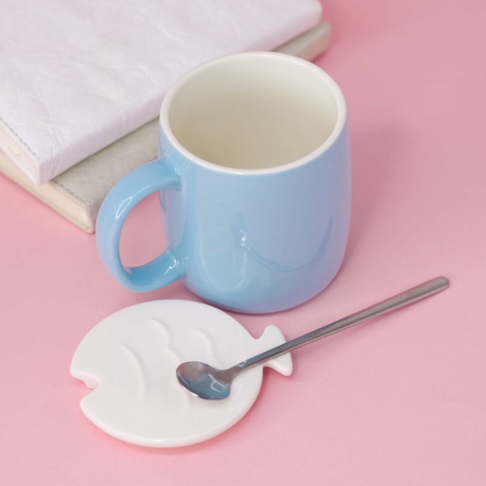 Кружка "Face cat", blue 