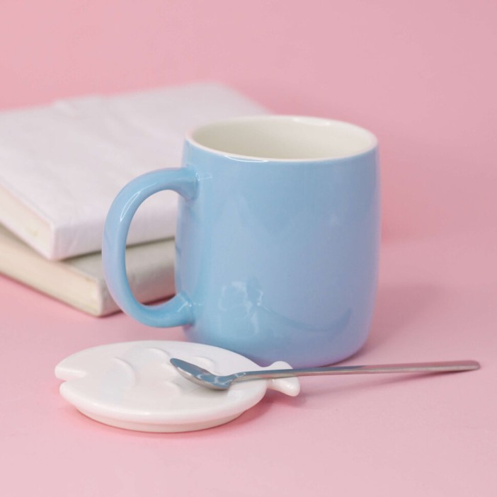 Кружка "Face cat", blue 