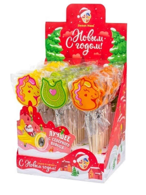 Карамель леденцовая &quot;Подкова и пони&quot;, 15г х 36шт (манго, маракуйя, экзотик) 