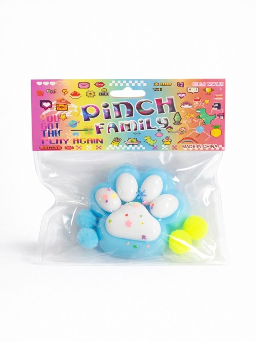 Мялка - антистресс «Нежная Таба ЛАПКА», голубая 