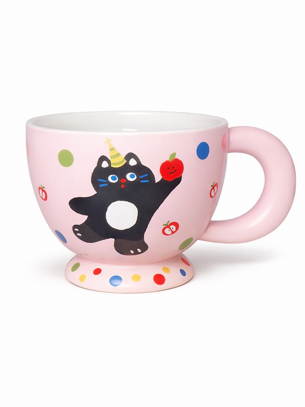 Кружка «Festive cat», pink (350 мл) 