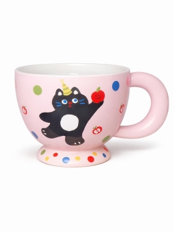 Кружка «Festive cat», pink (350 мл)