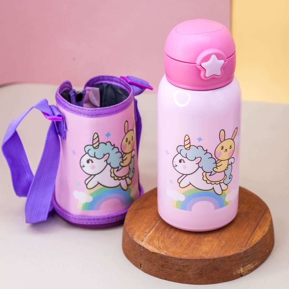 Термос "Cute unicorn", pink (550 ml)