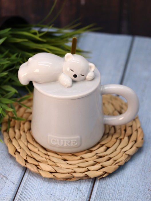 Кружка «Cure bear», grey (390 мл) 
