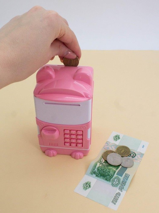 Копилка-сейф "Cute animal", pink (14x8 см) 