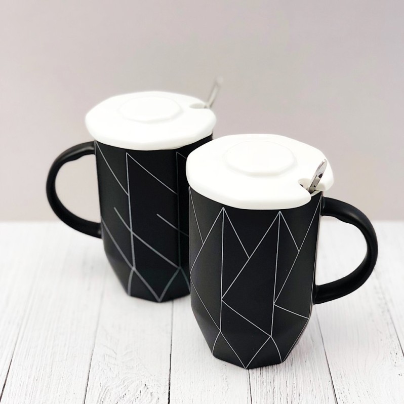 Кружка &quot;Геометрия&quot;(black mix) (500ml) 