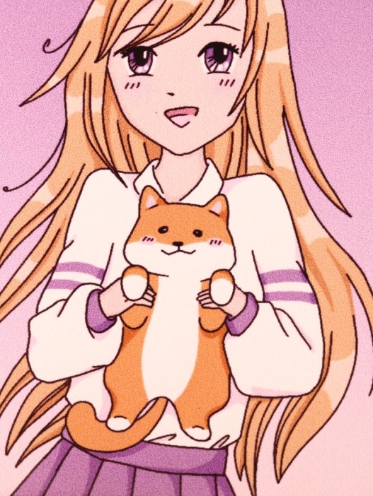 Держатель для карт Аниме &quot;Love corgi girl&quot; (6,5 х 10,4 см) 