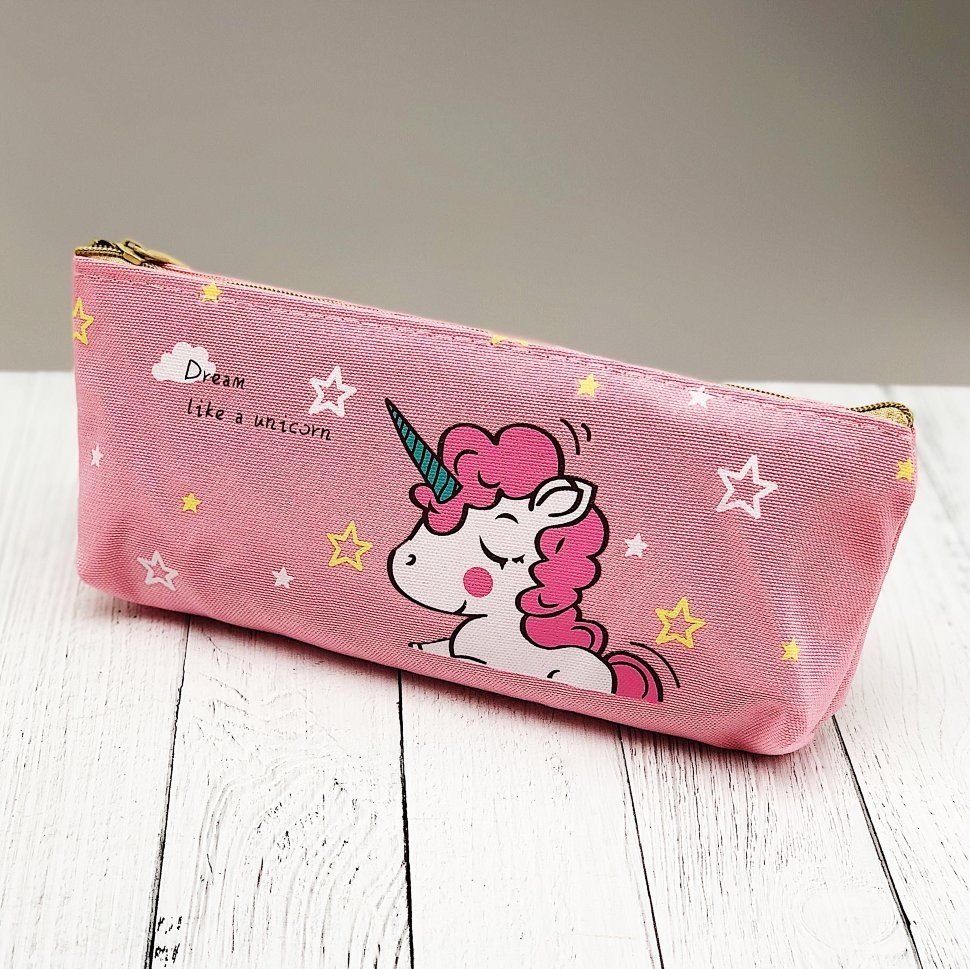 BD154 Пенал "Единороги", light pink