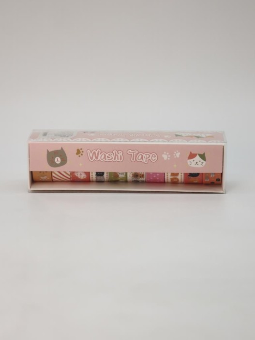 Набор декоративного скотча 10 шт. &quot;Cat life&quot; , mix (1.5см*2м) 