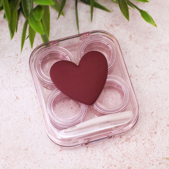 Контейнер для линз «Heart», pink 