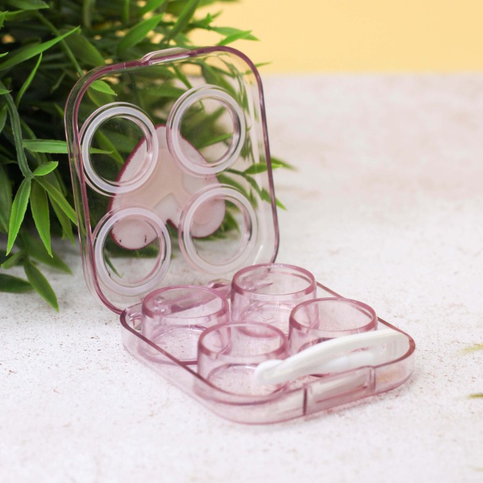 Контейнер для линз «Heart», pink 