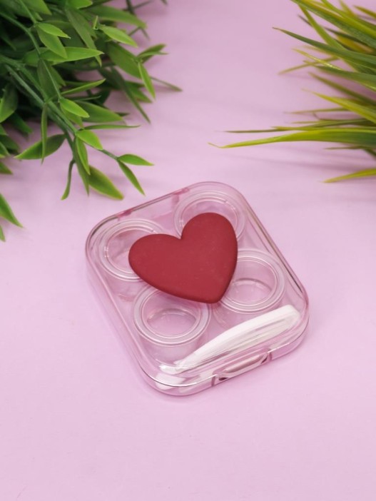 Контейнер для линз «Heart», pink 